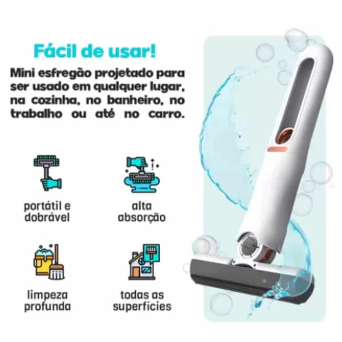 esfregão compacto retrátil 27cm