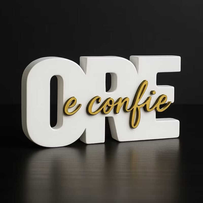 letreiro decorativa ore e confie,
decoração com frases de fé,
arte decorativa religiosa moderna,
placa espiritual para casa,
decoração minimalista cristã,
presente com mensagem de fé,