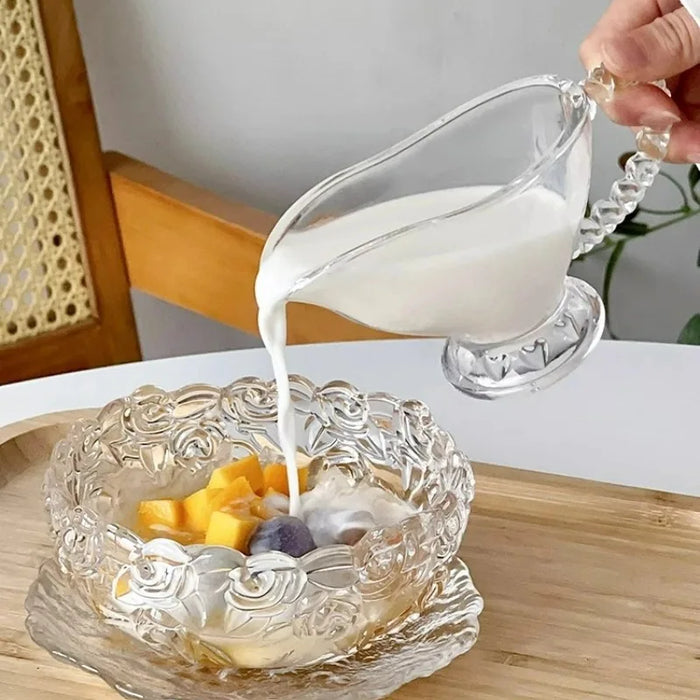 molheira de cristal lapidado estilo pérola